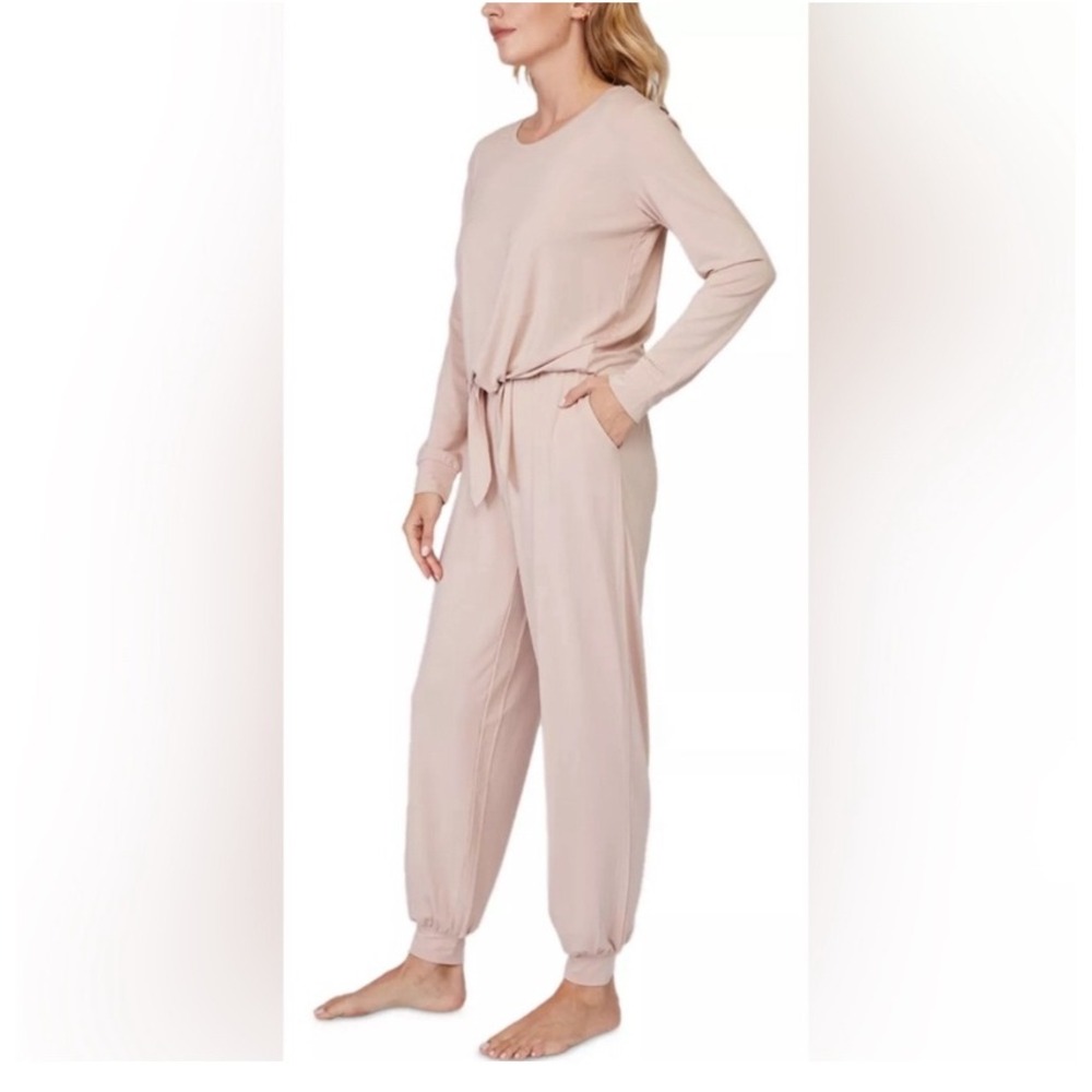 Pure Fiber Bamboo Rayon Lounge Set Top Pants Tie Waist Jogger Comfort Small